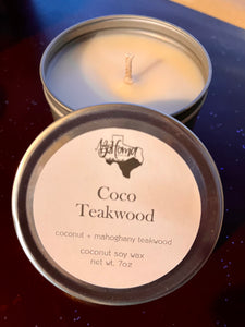Coco Teakwood 7oz Candle